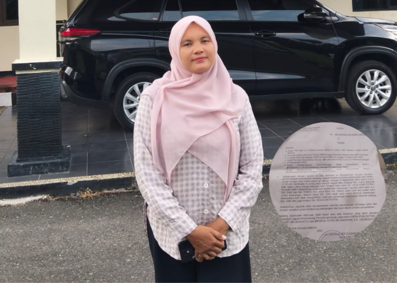 POTRET - laporan polisi mengendap 8 bulan, Korban KDRT di Agam mempertanyakan kinerja Penyidik Polres. (Foto: Istimewa).