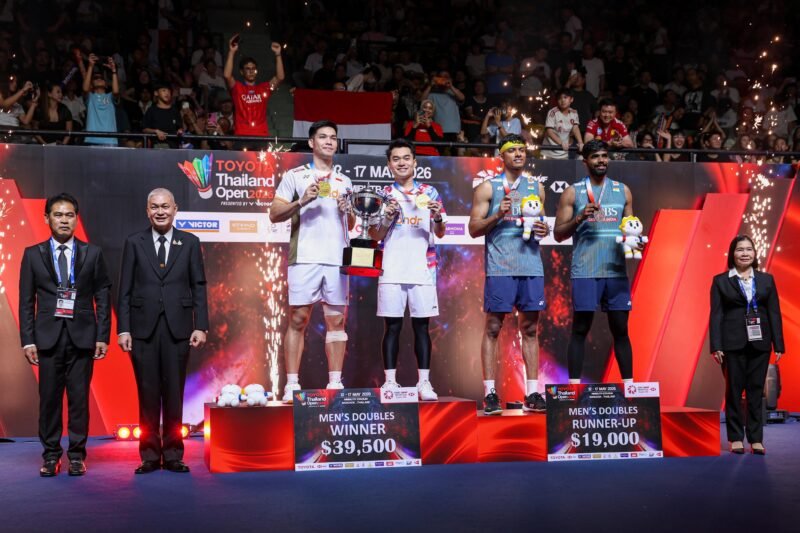 POTRET - Ganda Putra Indoensia, Leo Rolly Carnando-Daniel Marthin berhasil menjadi juara Thailand Open 2026. (Foto: PBSI/Ist).