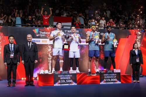 Usai Kalahkan Rankireddy-Shetty, Ganda Putra Indonesia Leo-Daniel Juara Thailand Open 2026