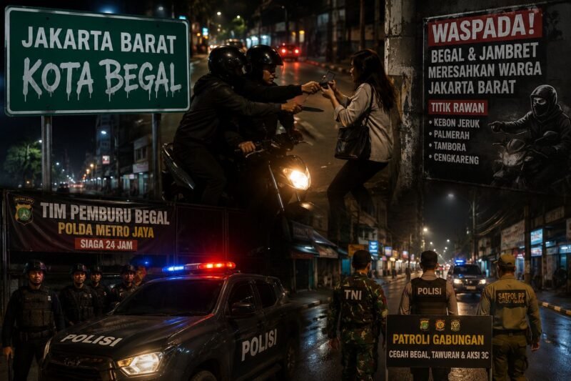 POTRET - maraknya aksi begal, jambret, hingga kejahatan jalanan dalam beberapa pekan terakhir membuat masyarakat resah. (Foto: Ilustrasi).