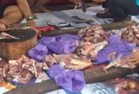 POTRET - hewan kurban yang siap didistribusikan ke anggota Forum Jurnalis Hitam Putih sekaligus ke warga sekitar. (Foto: Suara Realitas/Za).