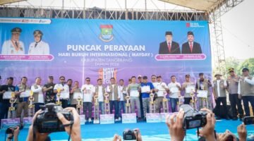 Kadisnaker Rudi Lesmana Kabupaten Tangerang Apresiasi Kelancaran May Day 2026 