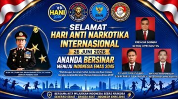 Peringati HANI 2026, GNB DPW Banten Ajak Generasi Muda Wujudkan “Banten Bersinar” Bebas Narkoba