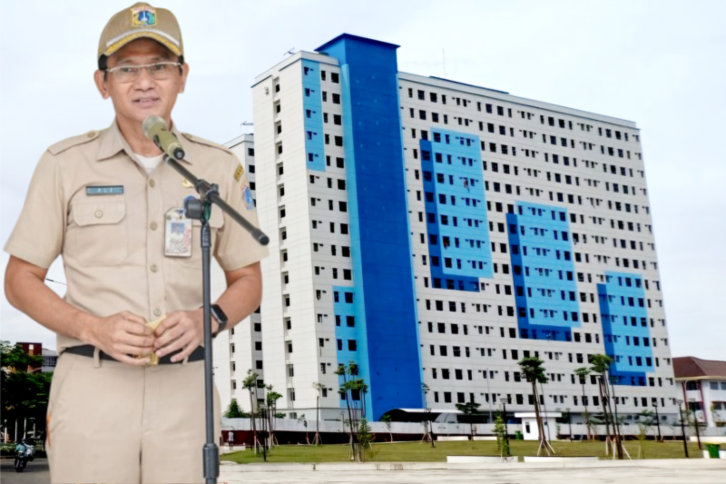 POTRET - Kepala UPRS V, Muhammad Ali mengapresiasi kegiatan positif warga Rusunawa Persakih Tower 6. (Foto: Suara Realitas/Za).