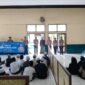 POTRET - Satlantas Polres Cirebon Kota saat melakukan Sosialisasi Tertib Berlalu Lintas di Ponpes Jagasatru. (Foto: Suara Realitas/Panji).