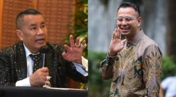 POTRET - menggandeng Hotman Paris (kiri), Raffi Ahmad (kanan) membantah keterlibatan dalam kasus Blueray Cargo. (Foto: Ilustrasi/Ist).