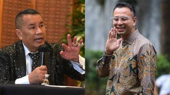 POTRET - menggandeng Hotman Paris (kiri), Raffi Ahmad  (kanan) membantah keterlibatan dalam kasus Blueray Cargo. (Foto: Ilustrasi/Ist).