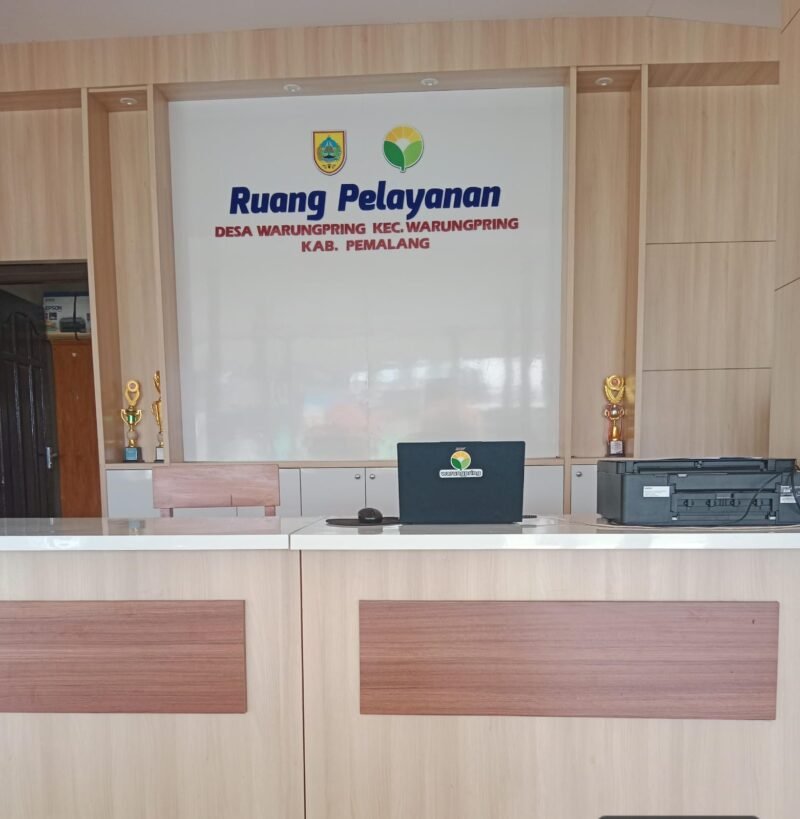 Ruang pelayanan Desa Warungpring, Kecamatan Warungpring Kabupaten Pemalang