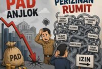 ILUSTRASI - PAD PBG Jakarta Barat berjalan tak optimal, dan anjlok drastis jauh dari capaian Rp25 miliar sehingga kalangan meminta Kasudin CKTRP dievaluasi total. (Foto: Istimewa).