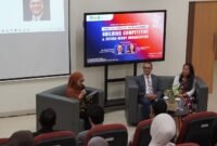 POTRET - Akademisi Drexel University saat berbagi gagasan keberlanjutan di FEB UPN Veteran Jatim. (Foto: Istimewa).