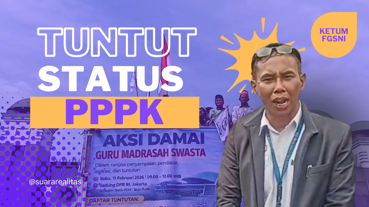 Ribuan Guru Madrasah Swasta Kepung DPR Suarakan Pilunya Jadi Honorer, Tuntut Status PPPK