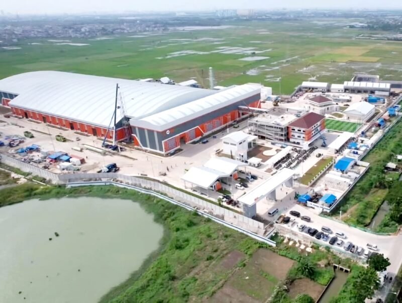 PANTAUAN UDARA - Fasilitas Refuse-Derived Fuel (RDF) Plant Rorotan yang berlokasi di Cilincing, Jakarta Utara. (Foto: Istimewa).