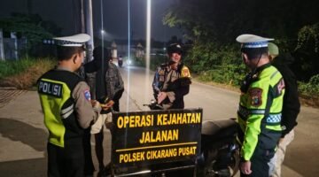 Jaga Jakarta Jaga Bekasi, Polsek Cikarang Pusat Gelar OKJ Antisipasi Kejahatan Jalanan