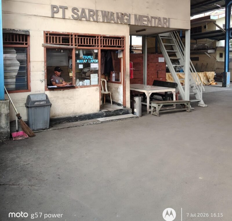 PT. Sari Wangi Mentari Jl. Pintu Air Timur No.28 RT.001/002 Mekarsari Kec, Batuceper Kota Tangerang