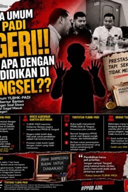 YLBHK-PADI Soroti SPMB Tangsel 2026, Minta Gubernur Banten Audit Dugaan Ketidakadilan Jalur Prestasi