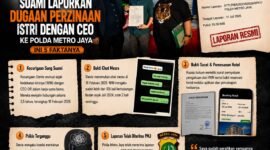 ILUSTRASI - suami bongkar dugaan hubungan gelap istri dengan CEO Perusahaan Importir, laporan resmi masuk Polda Metro Jaya. (Foto: Ekslusif Suara Realitas).