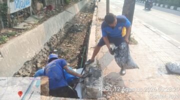 SDA Jakarta Utara Tindak Lanjut Kondisi Saluran Air di Jalan Yos Sudarso Sunter Jaya