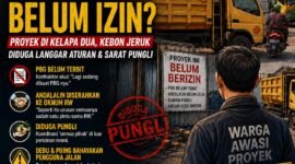 ILUSTRASI - bangun telebih dahulu, izin belakangan? Proyek Supermarket di Kebon Jeruk menjadi sorotan tajam. (Foto: Suara Realitas).