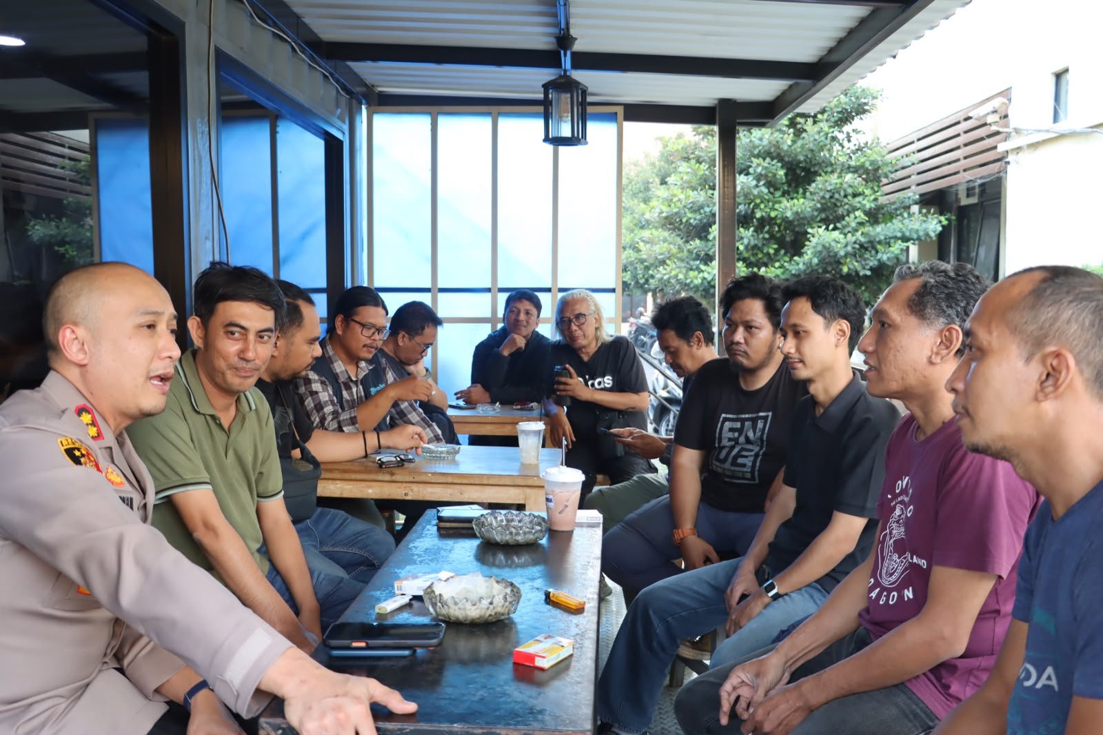 JJOS Ngobrol Santai dan Ngopi Bareng, Kapolres Priok Bersama Jurnalis