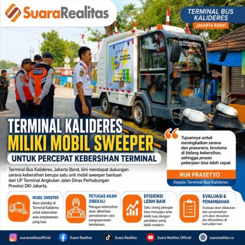Mobil Sweeper Hadir di Terminal Kalideres, Solusi Modern Atasi Keterbatasan Petugas Kebersihan