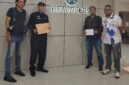 Jurnalis dari media kisikisi.co bersama rekan seprofesinya mendatangani Kantor Dewan Pers di Jalan Kebon Sirih, Jakarta pada Senin (21/08/2026) lalu