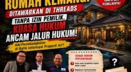 ILUSTRASI - rumah principal muncul di Threads dan Diklaim Dijual Rp4,2 Miliar, Kuasa Hukum minta iklan diturunkan. (Foto: Suara Realitas).