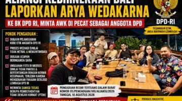 Jaga Marwah DPD RI, Aliansi Kebhinekaan Bali Sampaikan Pengaduan terhadap Arya Wedakarna