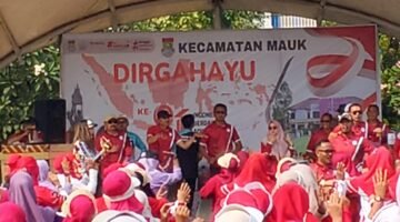 Rangkai HUT RI ke- 81, Camat Mauk Ajak Warga Eratkan Persatuan Lewat Jalan Santai