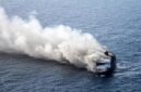 Foto: Kapal Mutiara Sentosa II yang terbakar di Perairan Sumenep.