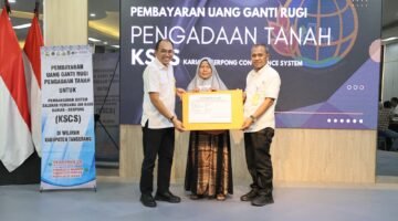 Kantah Kabupaten Tangerang Laksanakan Pembayaran Ganti Kerugian 27 Bidang Tanah untuk Pembangunan Sistem Saluran Pembawa Air Baku Karian–Serpong