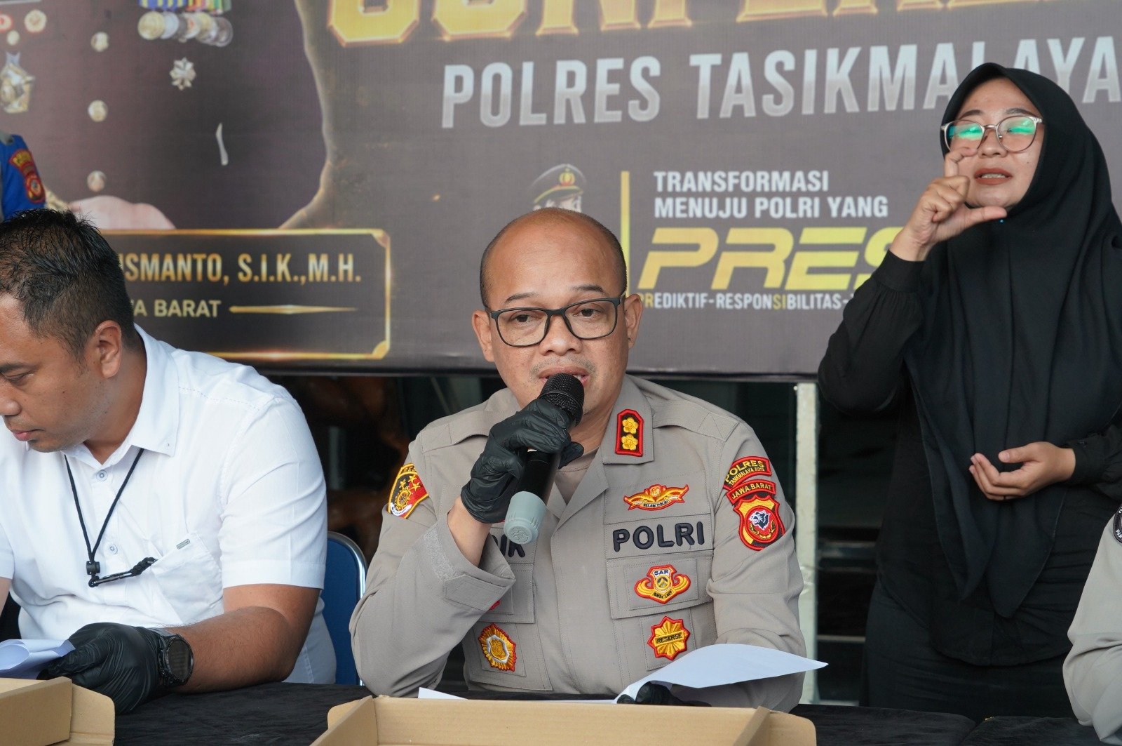 Ops Libas Lodaya 2026, Polres Tasikmalaya Kota Amankan Lima Tersangka Curanmor, 18 Motor Disita