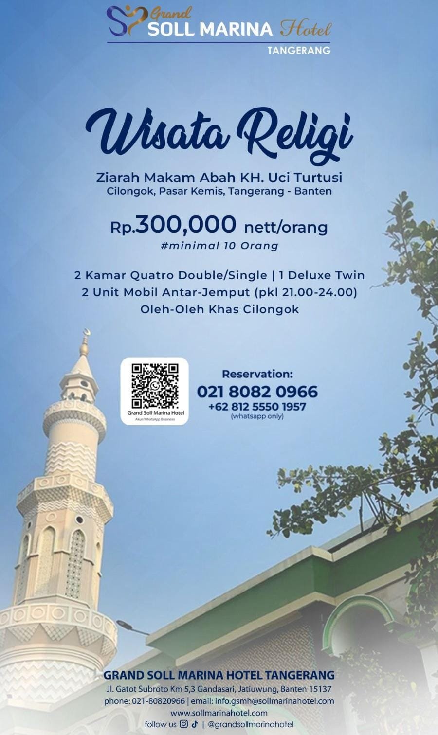 Grand Soll Marina Hotel Tangerang Hadirkan Paket Destinasi Religi ke Makam Abuya Uci Cilongok