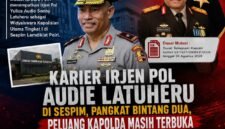 ILUSTRASI - naik pangkat menjadi Irjen, Audie Latuheru masih berpeluang kembali menduduki kursi Kapolda. (Foto: Suara Realitas).