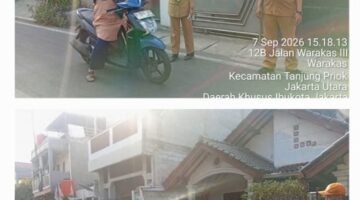 Lurah Warakas Turun Langsung, Warga Diberi Masker untuk Antisipasi Paparan Abu Vulkanik