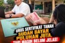ILUSTRASI - uang puluhan juta nelayang, Sertifikat Tanah tak kunjung beres? Warga Cidokom desak kejelasan. (Foto: Suara Realitas).