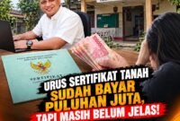 ILUSTRASI - uang puluhan juta nelayang, Sertifikat Tanah tak kunjung beres? Warga Cidokom desak kejelasan. (Foto: Suara Realitas).