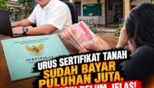 ILUSTRASI - uang puluhan juta nelayang, Sertifikat Tanah tak kunjung beres? Warga Cidokom desak kejelasan. (Foto: Suara Realitas).