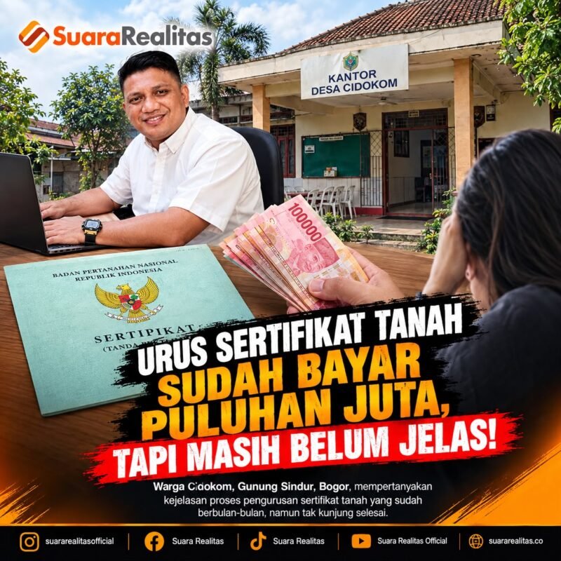 ILUSTRASI - uang puluhan juta nelayang, Sertifikat Tanah tak kunjung beres? Warga Cidokom desak kejelasan. (Foto: Suara Realitas).