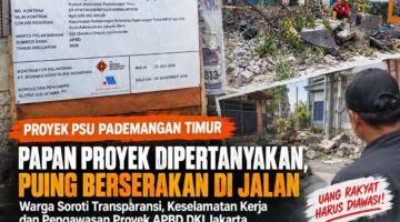 Proyek APBD Rp5,5 Miliar di Pademangan Timur Jadi Sorotan, Puing Berserakan dan K3 Dipertanyakan