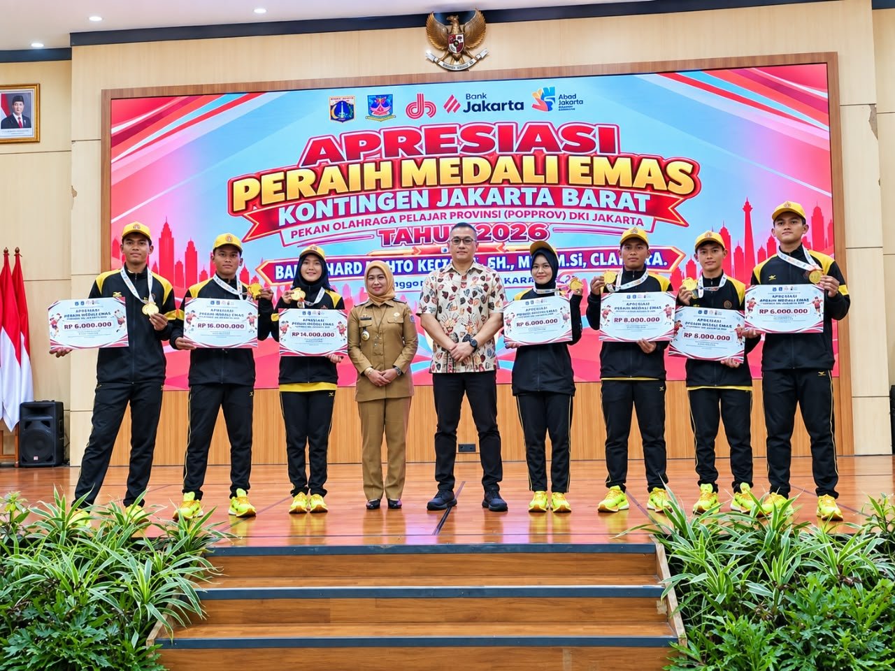 Jakarta Barat Juara Umum Popprov DKI Jakarta 2026, Raih 7 Emas dan Dapat Apresiasi Atlet hingga Rp18 Juta