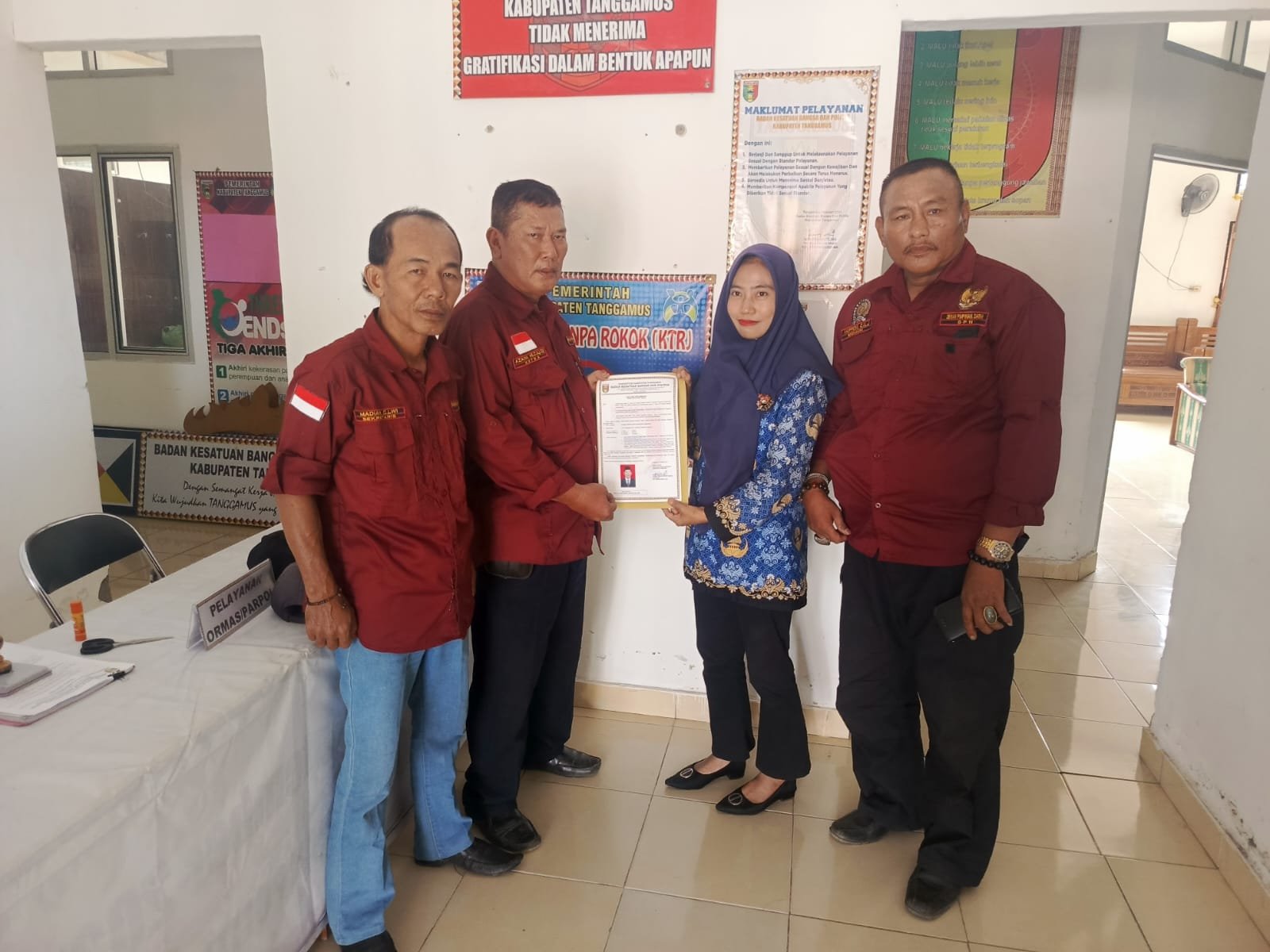 DPD GPN Resmi Daftar di Kesbangpol Tanggamus