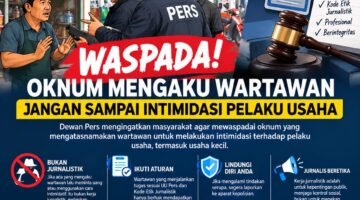 Dewan Pers Ingatkan Warga: Waspadai Oknum Mengaku Wartawan yang Intimidasi dan Minta Uang
