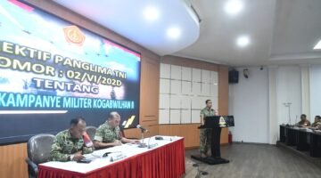 Panglima Komando Gabungan Wilayah Pertahanan II (Pangkogabwilhan II), Marsekal Madya TNI Muzafar, S.Sos., M.M., dijadwalkan menjadi narasumber dalam Latihan Posko Operasi Militer Perang (OMP) “KRIDA YUDHA” Pendidikan Reguler (Dikreg) LVI Sesko TNI Tahun Anggaran 2026.