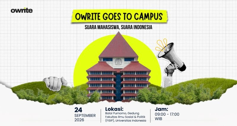 ILUSTRASI - Owrite Goes to Campus di Universitas Indonesia, Sayid Iskandarsyah membuka ruang bagi Talenta Muda Jurnalistik. (Foto: Dok.Owrite.id/Ist).