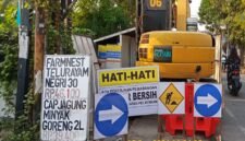 POTRET - PAM Jaya sedang membangun Jaringan Perpipaan SPAM di sepanjang Jalan Malaka - Rorotan, Jakarta Utara. (Foto: Istimewa).