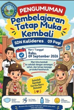 Abu Vulkanik anak Krakatau Reda,SDN 09 KalidereBelajar Tatap Muka