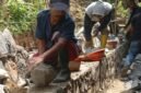Proses Pembangunan TPT Di Wilayah Desa Puraseda Leuwiliang: (Foto : Adi.W)
