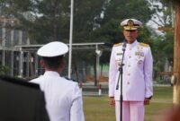 Laksda TNI Isswarto memimpin langsung Upacara Peringatan Hari Kesaktian Pancasila tahun 2026 yang digelar di lapangan Makogabwilhan II.