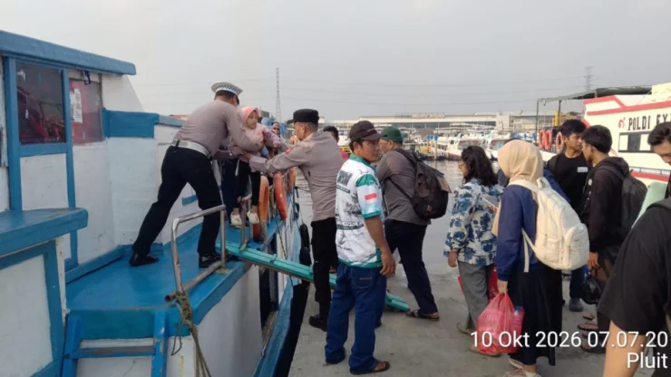Polres Priok Laksanakan Pekayanan dan Pengamanan Akses Wisata Kepulauan Seribu, Utamakan Keselamatan Penumpang