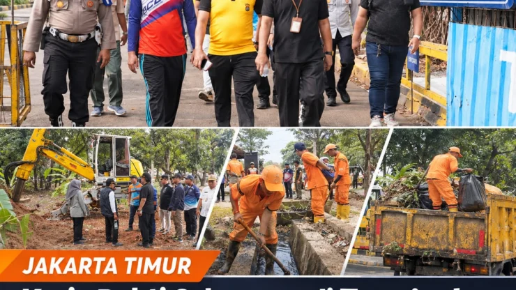 Jelang Musim Hujan, Kecamatan Ciracas Gelar Kerja Bakti Bersihkan Saluran Air di Terminal Kampung Rambutan